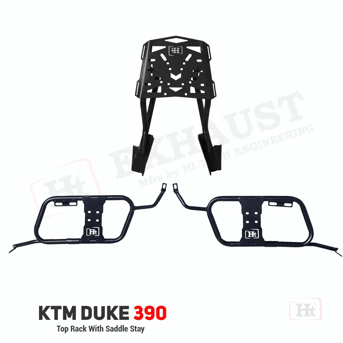 Ht Duke 250&390 Bs6 Top Rac With Saddel Stay Removable Seat Rest Black Matt – Sb 558 / Ht Exhaust 1