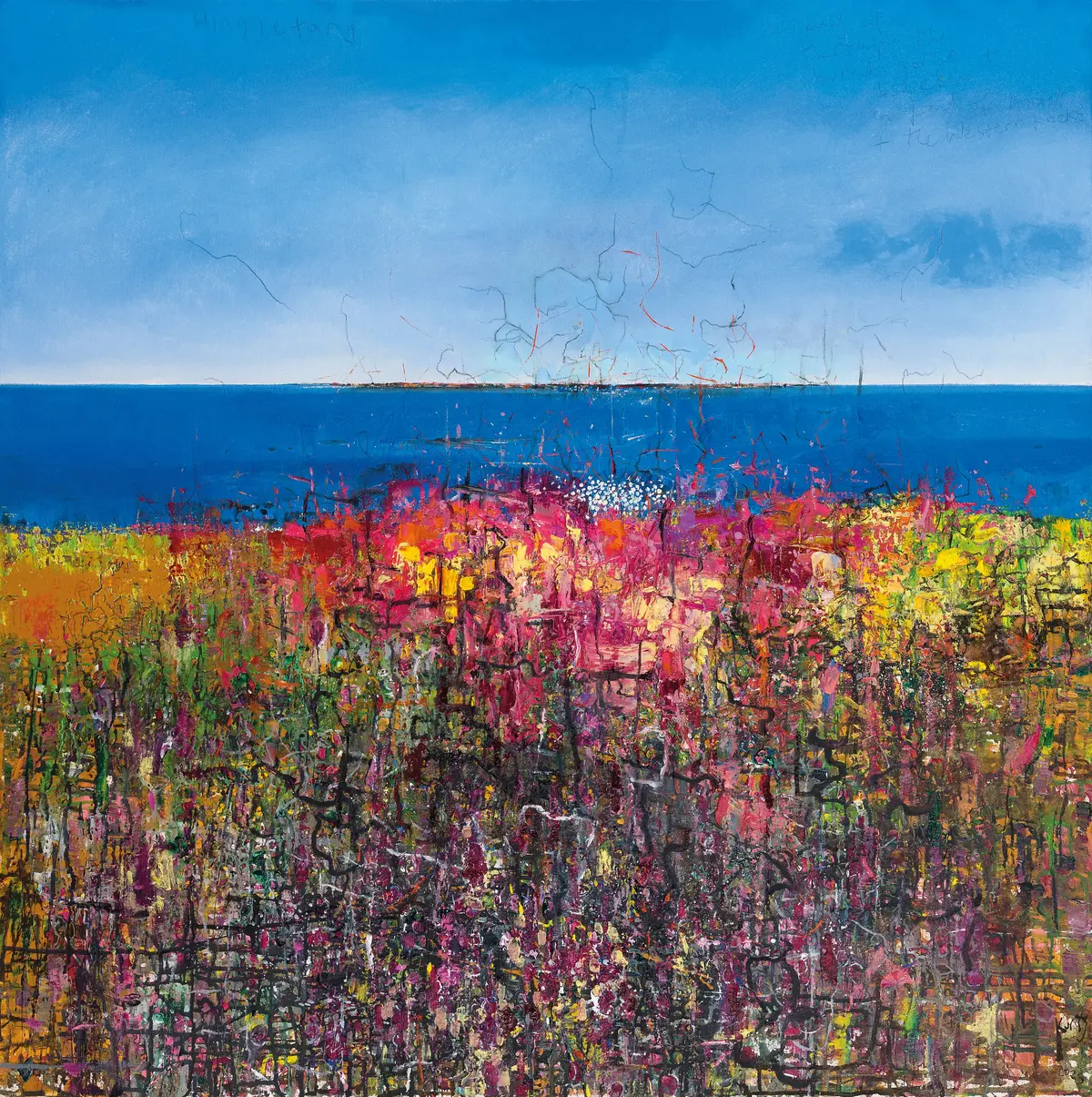 Pushing Up Through The Burnt Gorse. Greeting Card. Pack Of 4. 1
