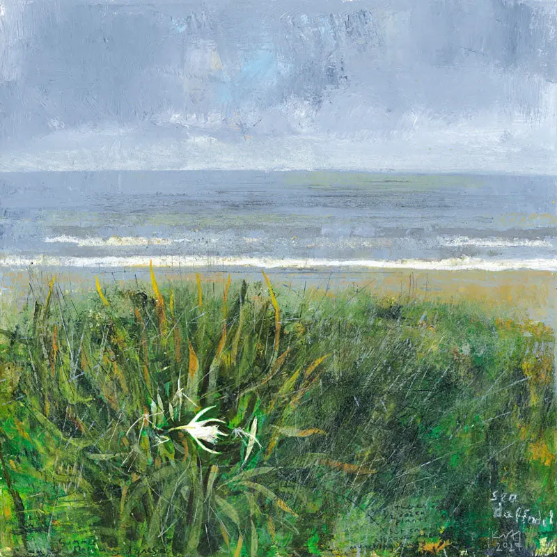 Sea Daffodil. Greeting Card. Pack Of 4. 1