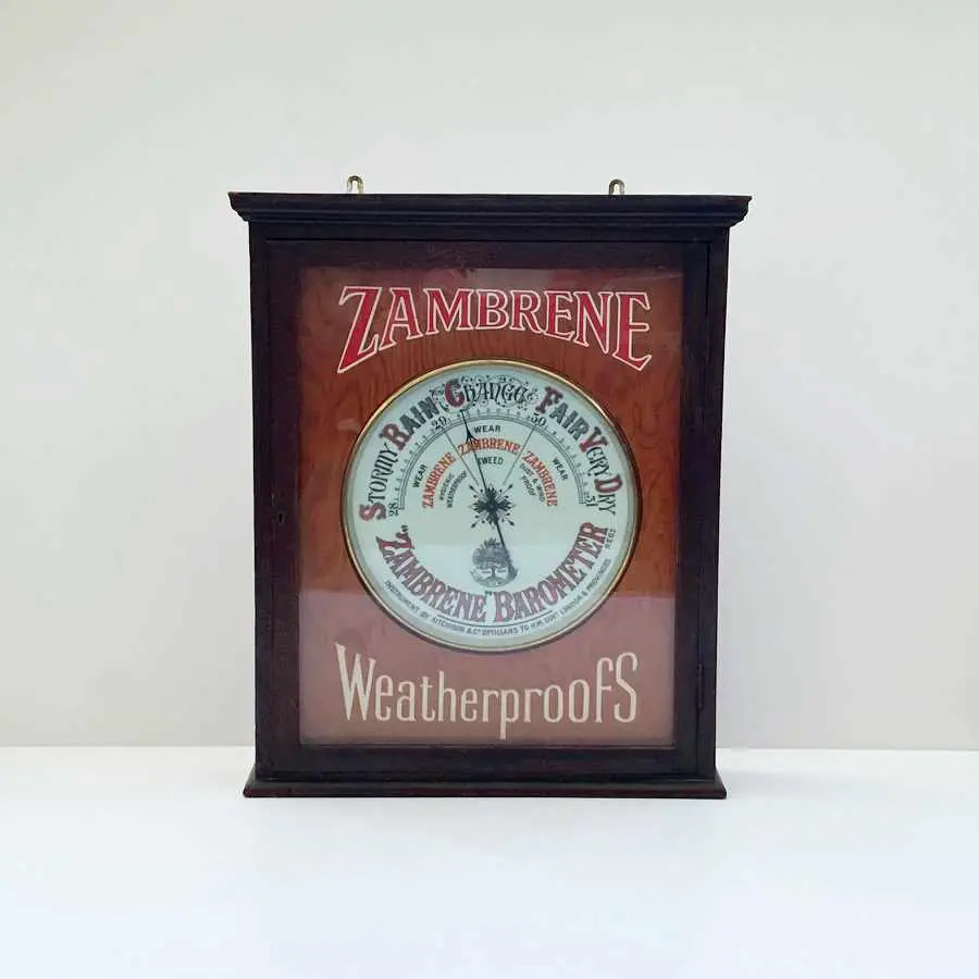 Large Shop Display Aneroid Barometer By Aitchison For Zambrene Weatherproof Clothing 1