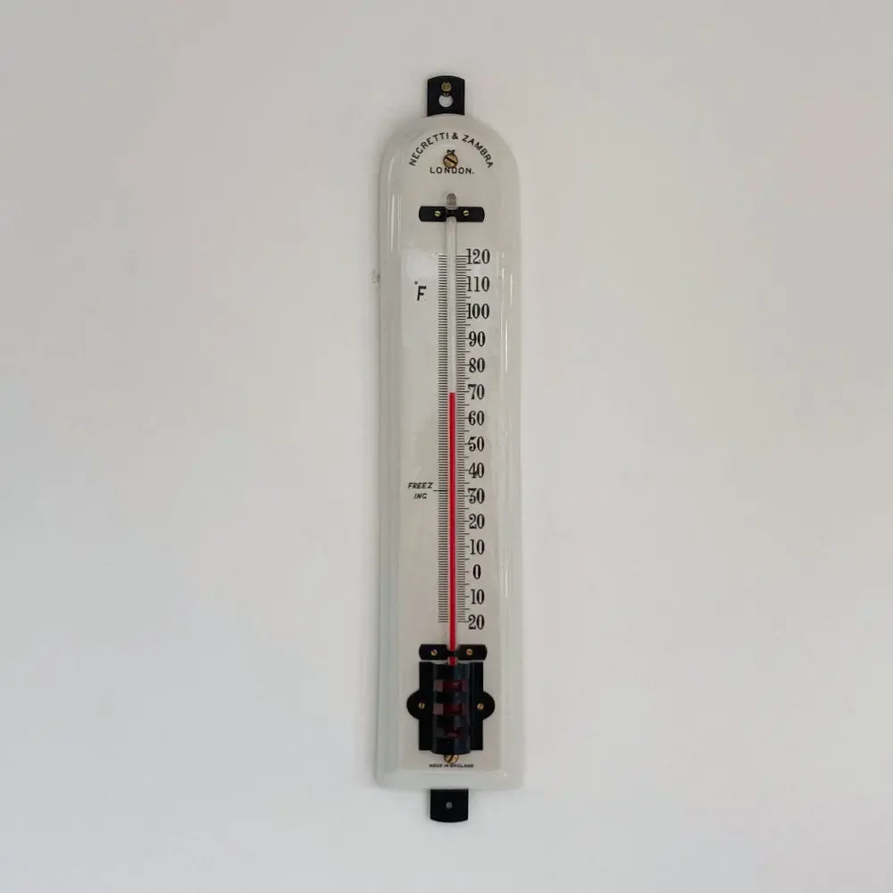 Victorian Large Scale Porcelain Wall Thermometer By Negretti & Zambra 1