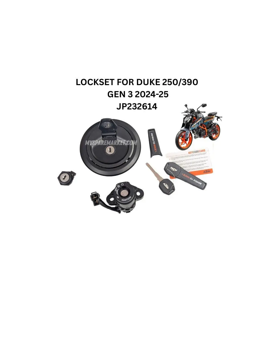 Duke 390 / 250 Gen 3 Model Lock Set 1
