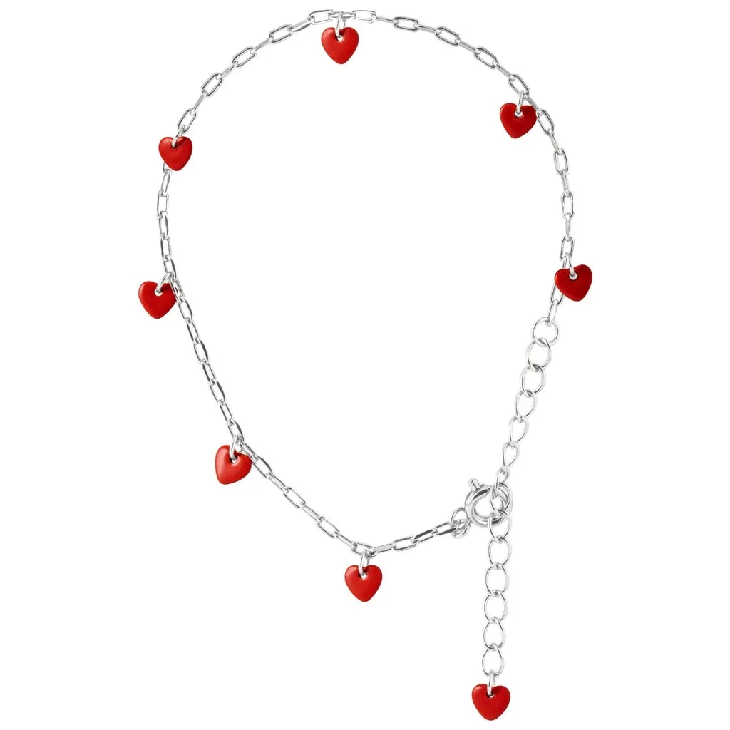 Love U Bracelet Silver Plated - Passion Red 1