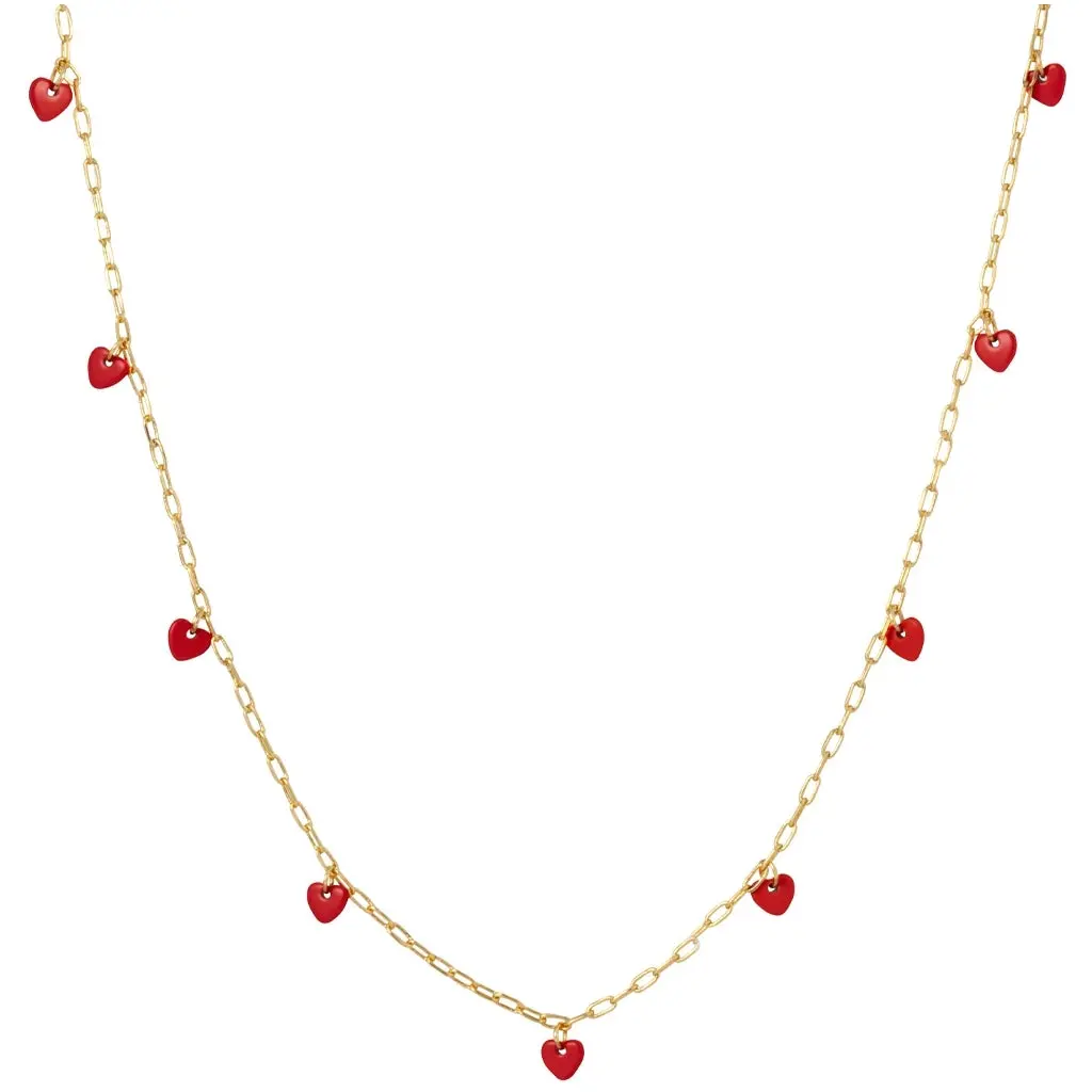 Love U Necklace Gold Plated - Passion Red 1