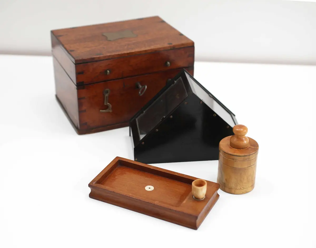 Victorian Cased Mercury Trough Type Artifical Horizon By John Crichton Of London 1