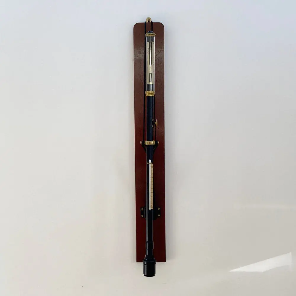Victorian Kew Pattern Marine Barometer By Adie With Met Office Inscription 1