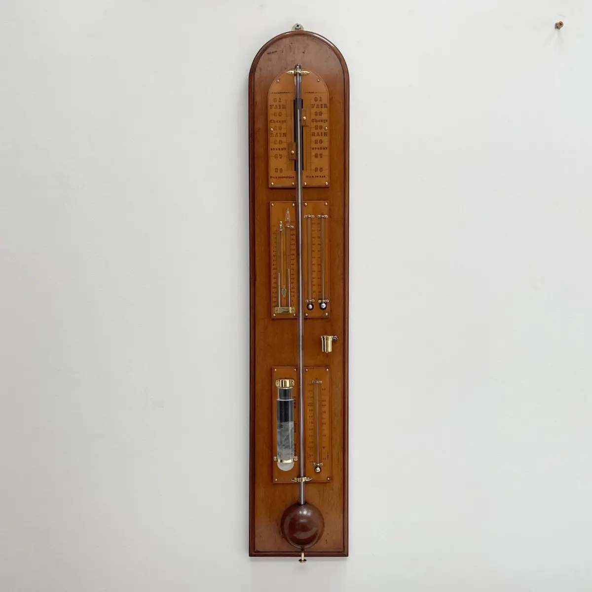 Rare Early Victorian Stick Barometer Weather Station By S&B Solomons Of London 1