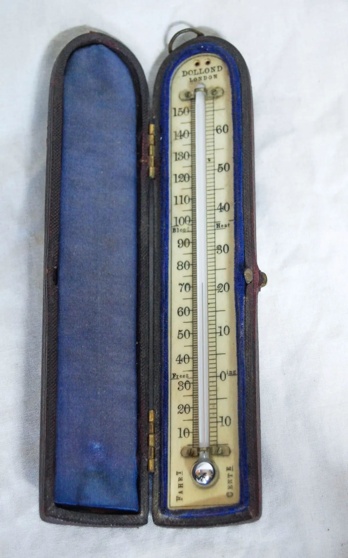 Nineteenth Century Cased Travelling Thermometer By Dollond Of London 1