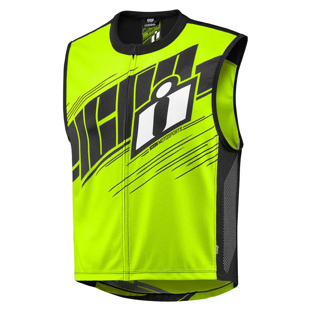 Icon Mil-Spec 2 Mens Motorcycle Textile Safety Vest - Hi-Viz Yellow 1