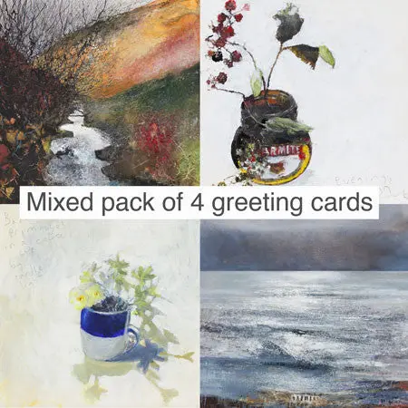 Mixed Pack Of 4 Greeting Cards. 1