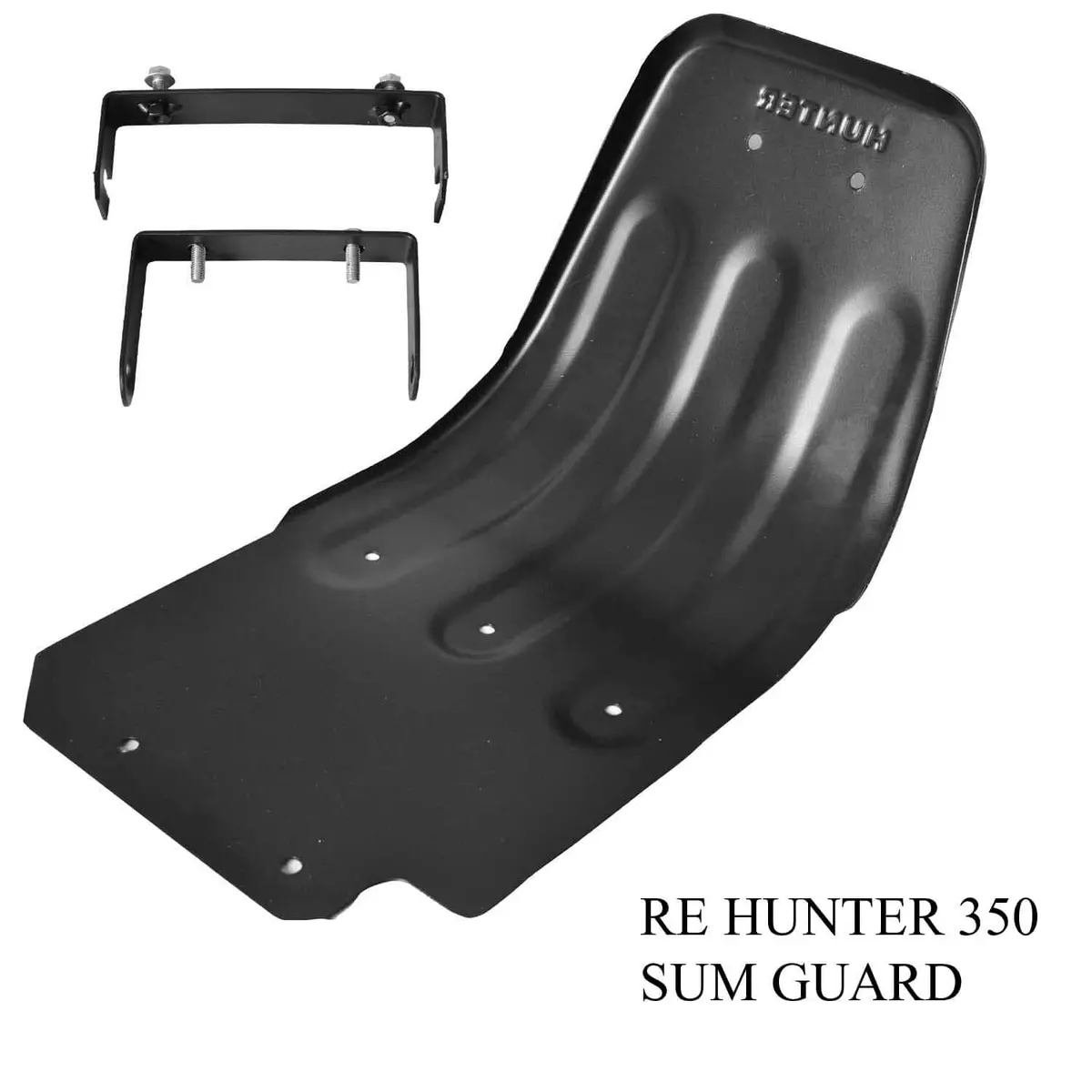 Motocare Metal Premium Heavy Quality Engine Guard/Sump/Bash Plate For Royal Enfield Hunter 350 Cc (Black) 1