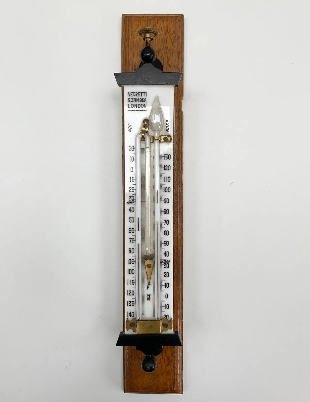 Edwardian Self Registering Max Min Window Thermometer By Negretti & Zambra 1