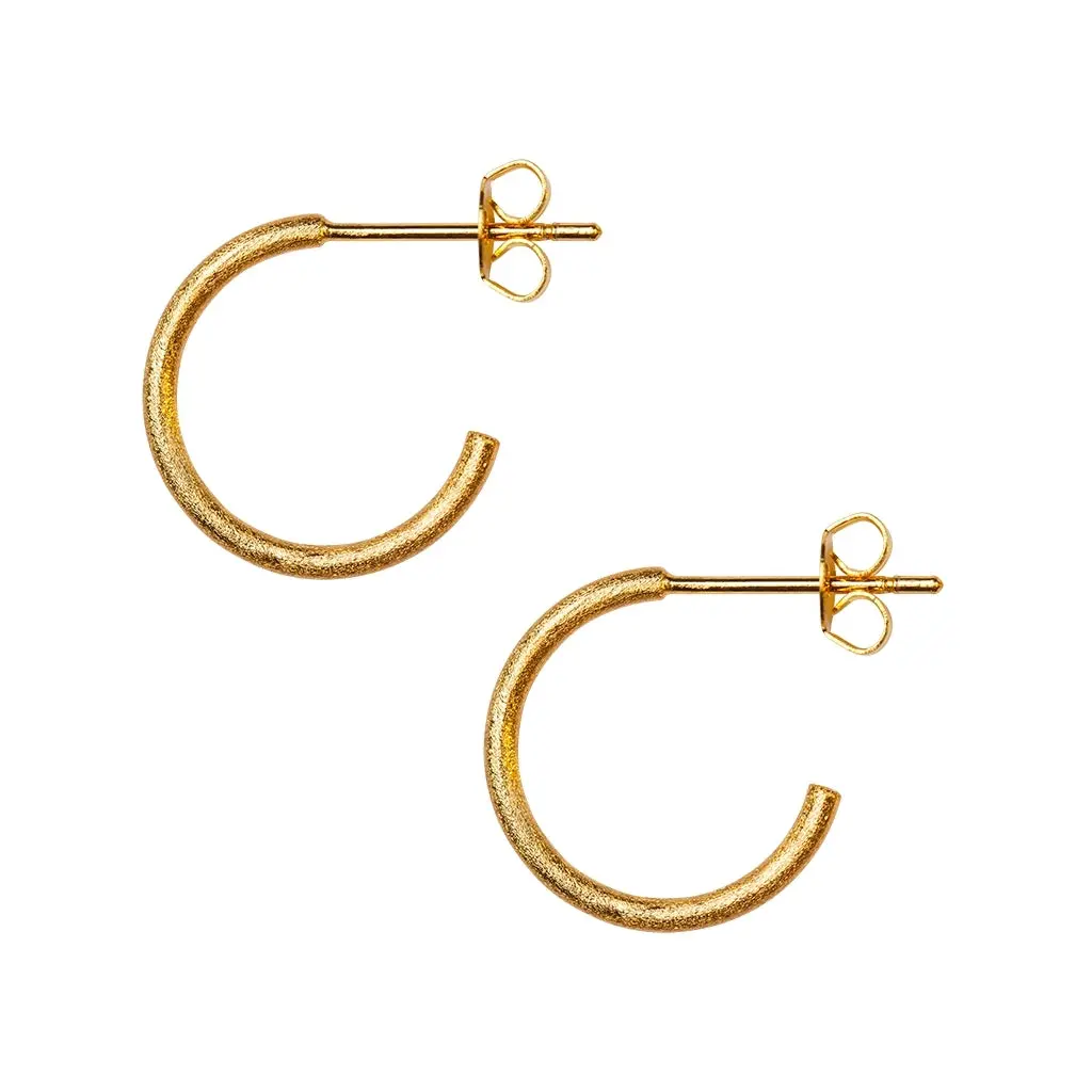 Non Hoops Small Pair - Gold Plated 1