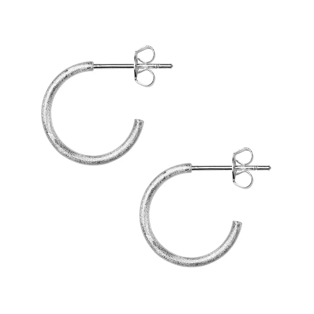 Non Hoops Small Pair - Silver Plated 1