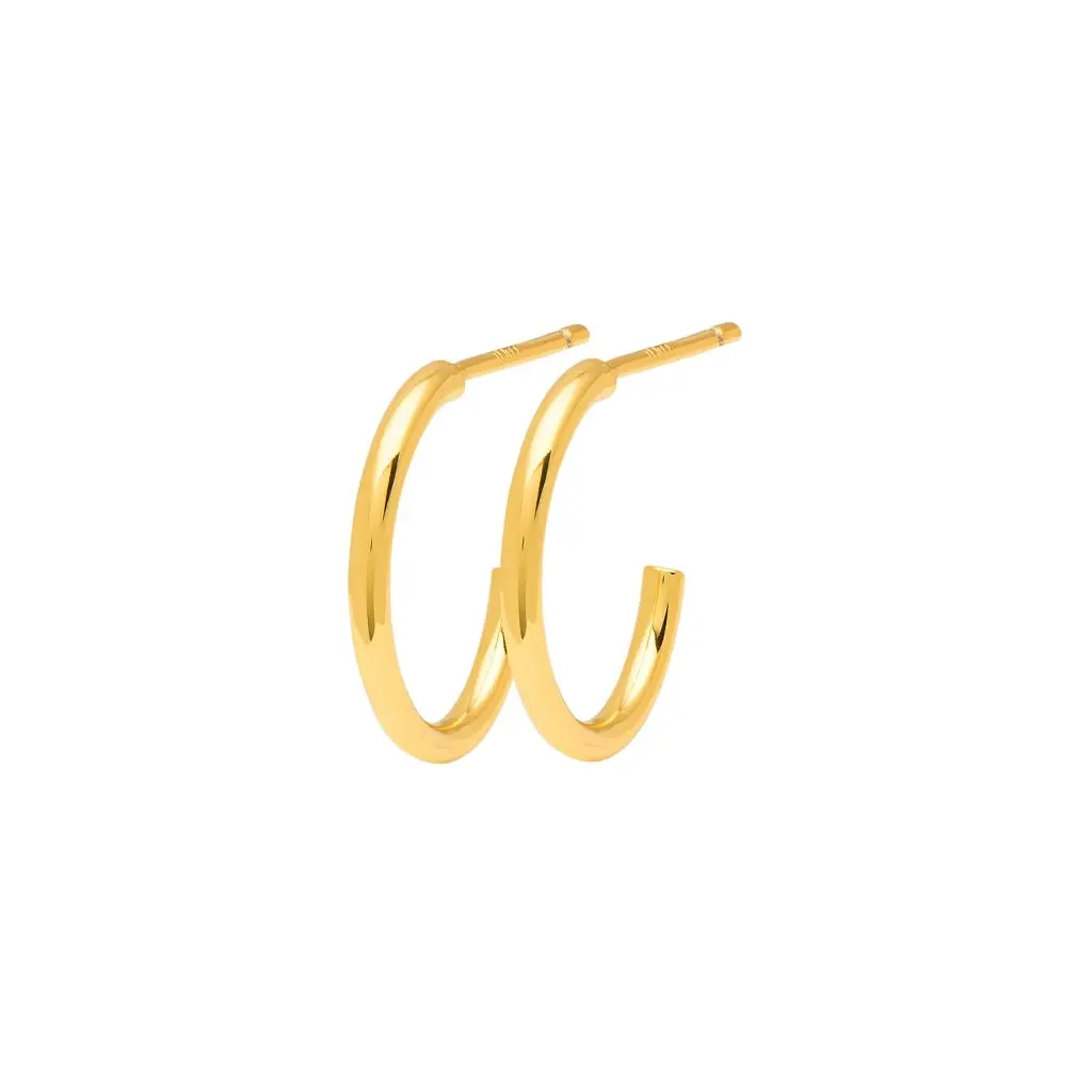 Non Hoops Small Pair - Gold Plated 1
