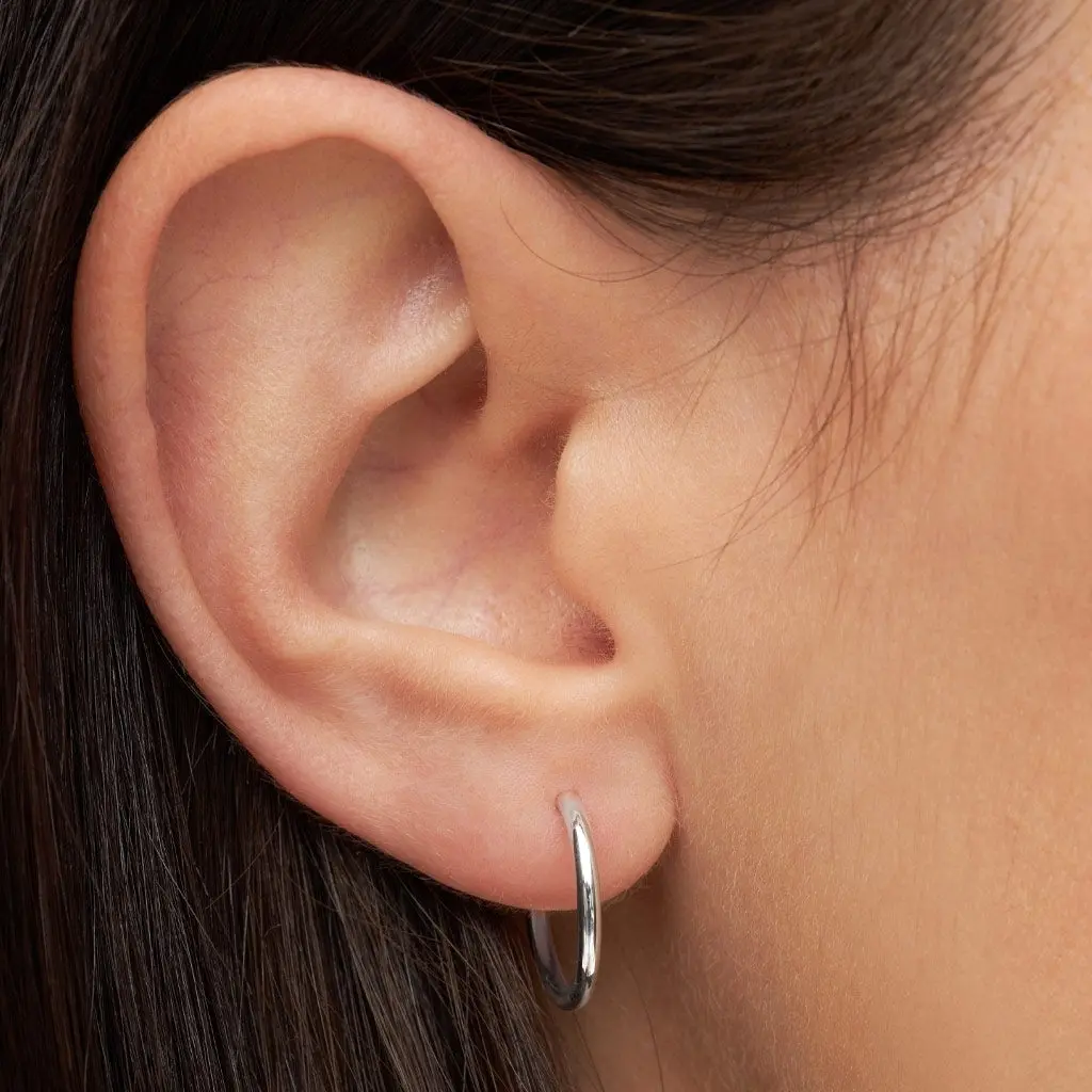 Non Hoops Small Pair - Silver Plated 2