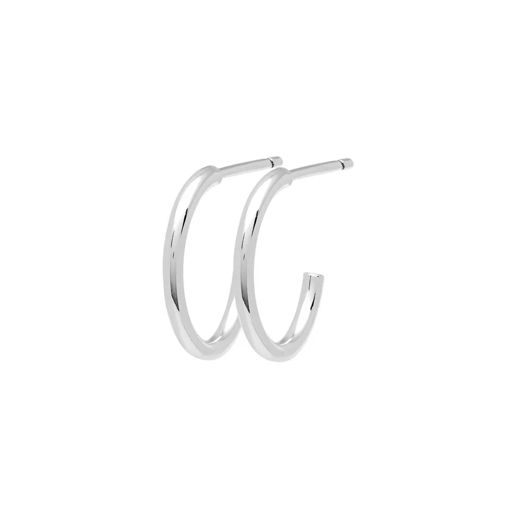 Non Hoops Small Pair - Silver Plated 1