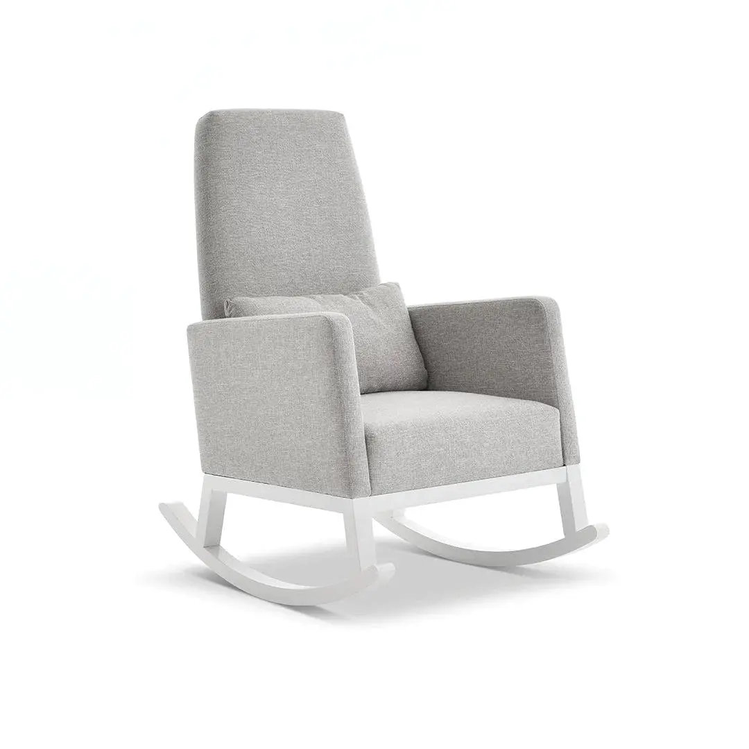 Obaby High Back Rocking Chair - White & Stone 1
