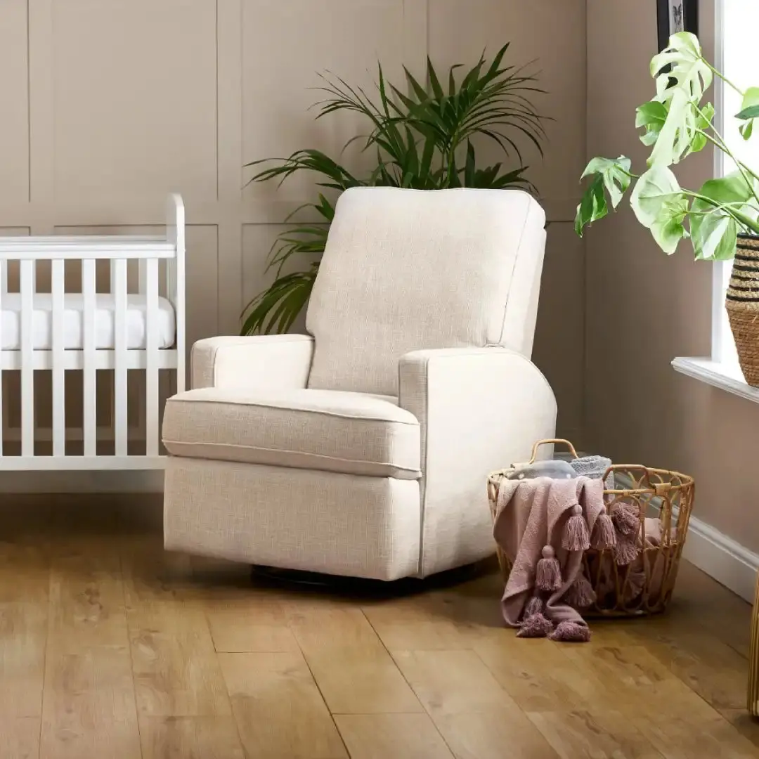 Obaby Madison Swivel Glider Recliner Chair – Oatmeal 1