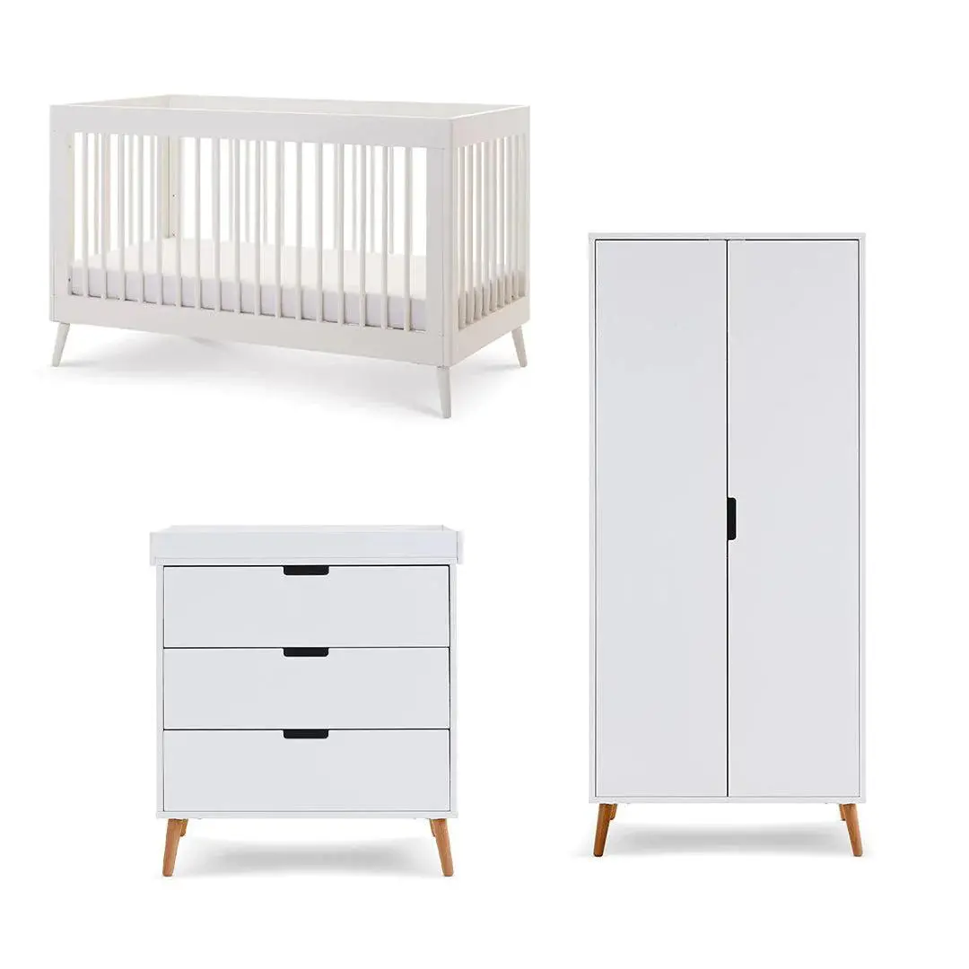 Obaby Maya 3 Piece Room Set - Nordic White 1