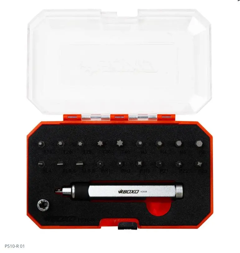 Boxo Impact Driver 1/4 Dr With Bits 20 Pc Kit In Bmc Sep510-R 1