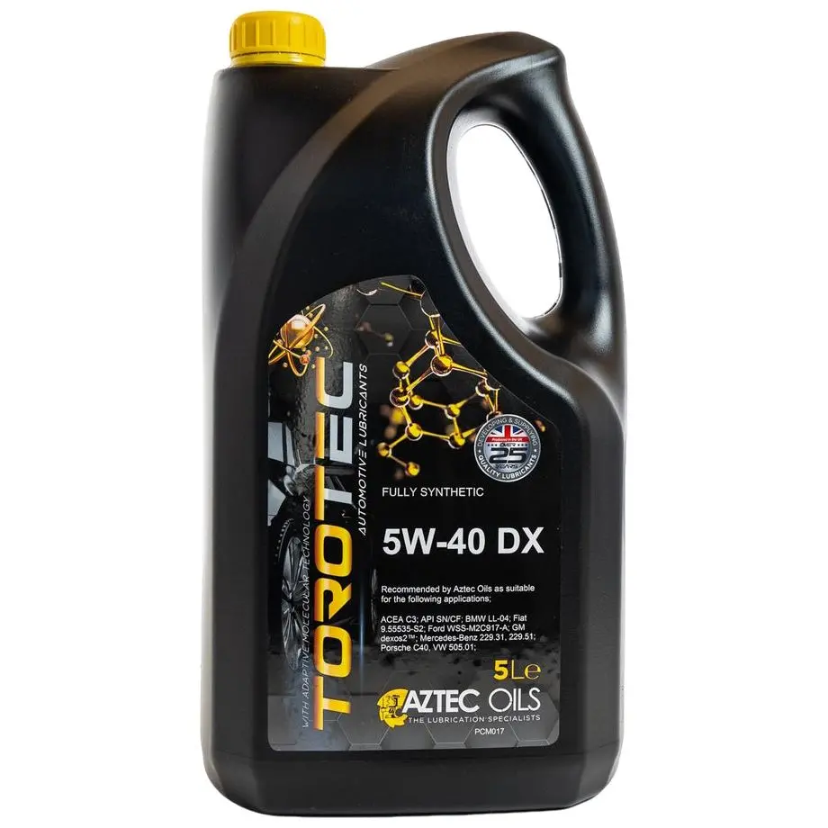 Aztec Torotec Engine Oil 5W-40 Dx 1 Litre Acea C3 Api Sn/Cf Pcm017 2
