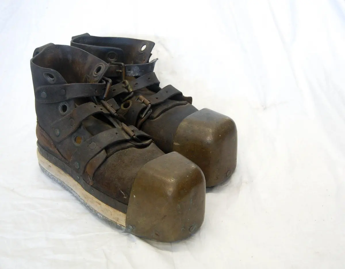 Early Twentieth Century Pair Of Siebe Gorman Diving Boots 1