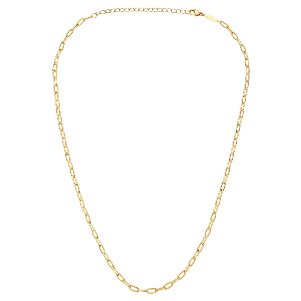 Paperclip Necklace Gold Plated - Gold Plated 1