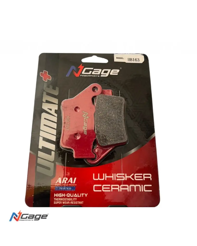 Suzuki Gixxer 250/ V Storm Sx 250| Rear Whisker Ceramic Ultimate + Brake Pads | Ngage Powerparts 1