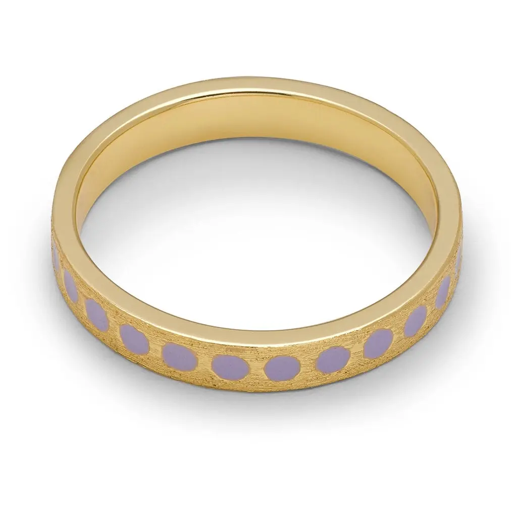 Pattern Ring Gold Plated - Purple 1