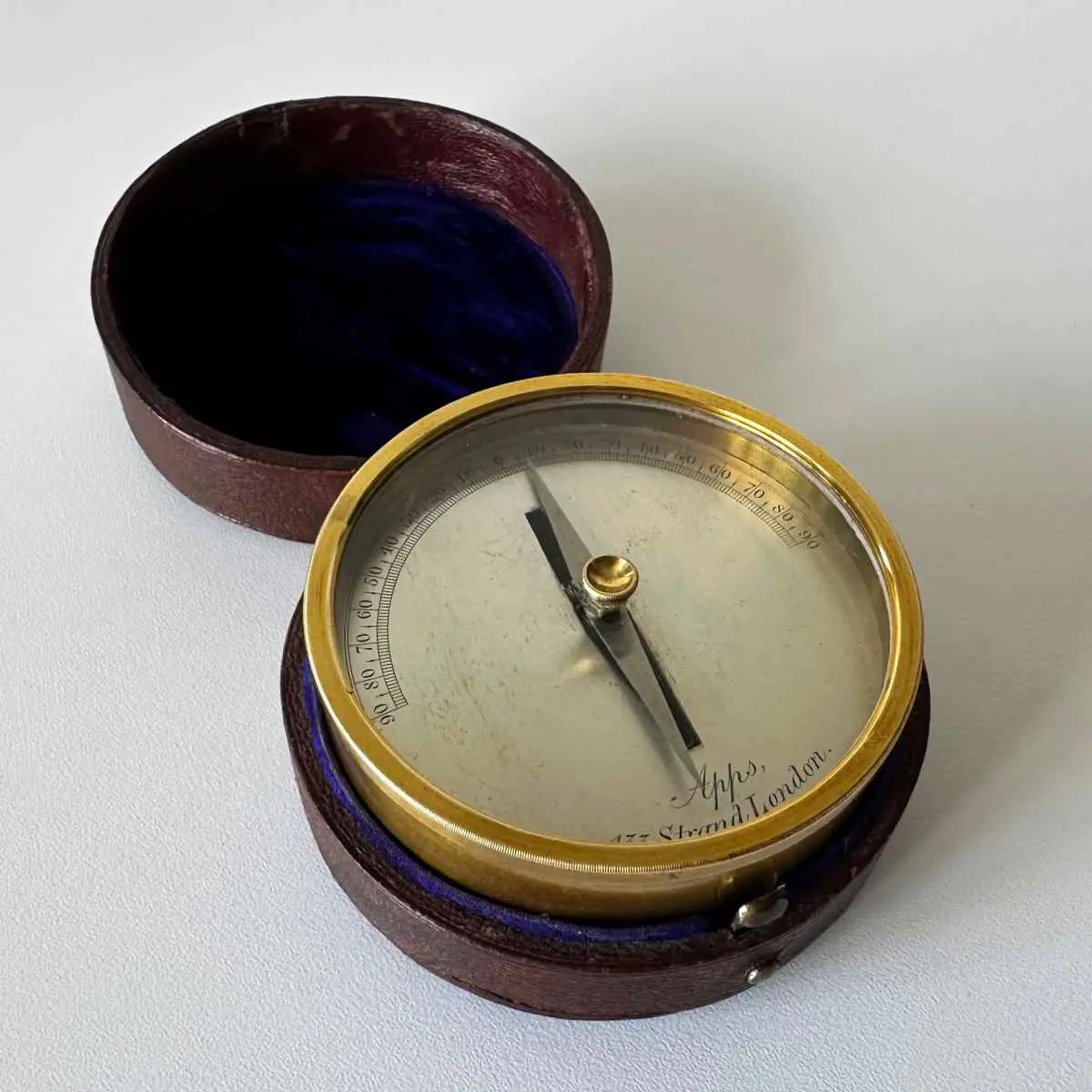 Victorian Cased Pocket Galvanometer By Alfred Apps Of 433 The Strand London 1