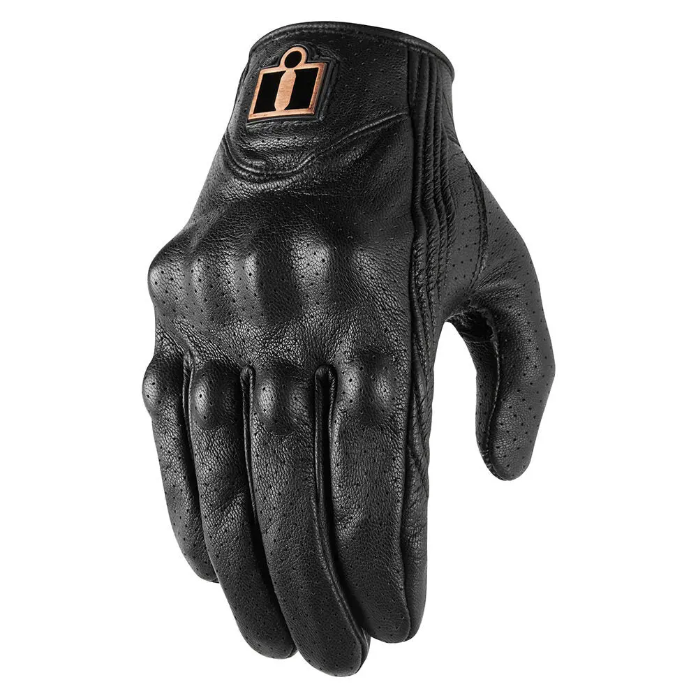 Icon Pursuit Classic Perforated Mens Motorcycle Short Leather Glove - 1