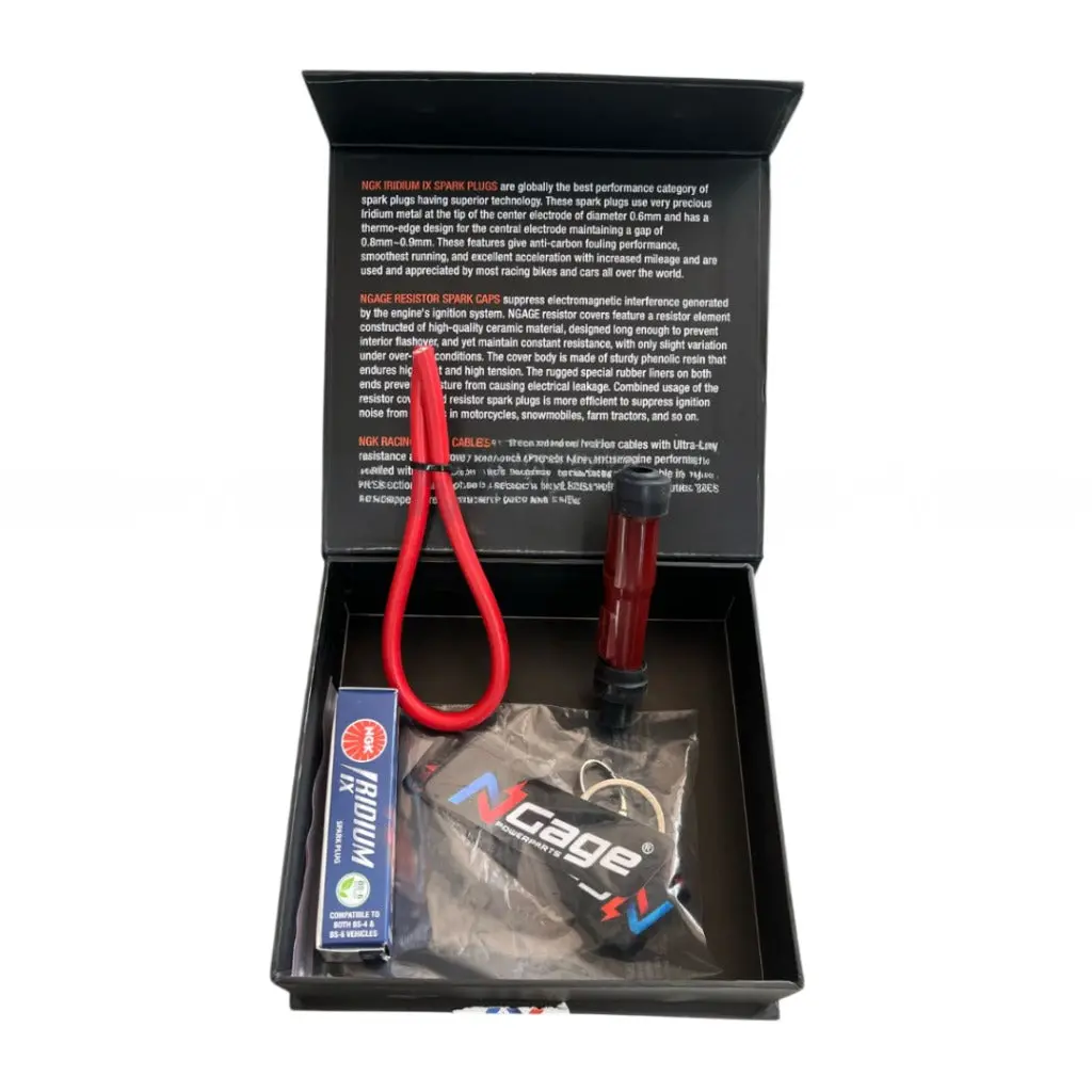 Re Himalayan 411 - Scram 411 | High Performance | Spark Plug Cable Kit | Resistor Spark Caps 1