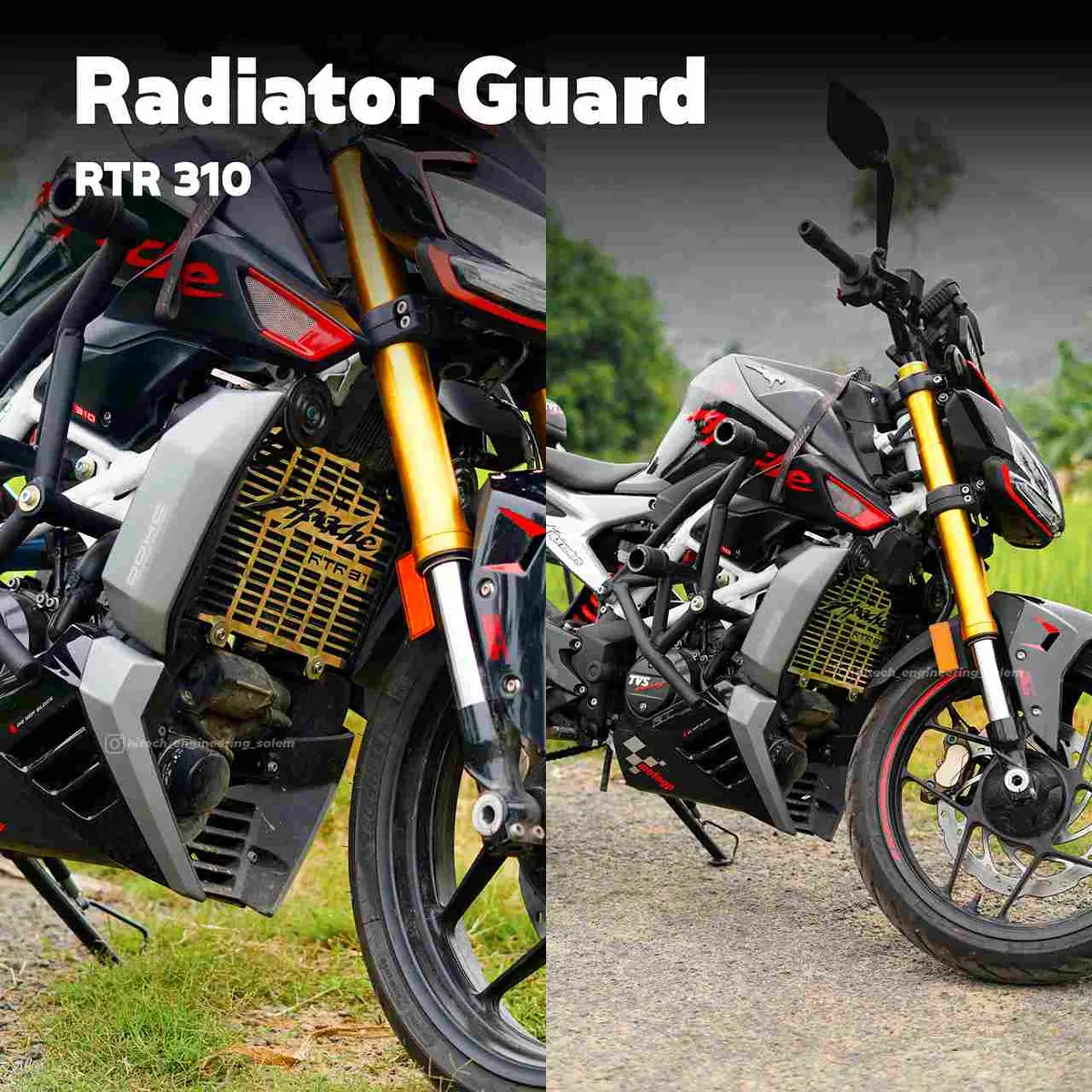 Apache Rtr 310 Radiator Guard / Ht Exhaust / Rtr310-103 1