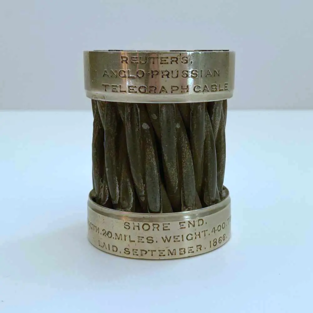 1866 Reuters Commemorative Anglo Prussian Telegraph Cable Sample 1