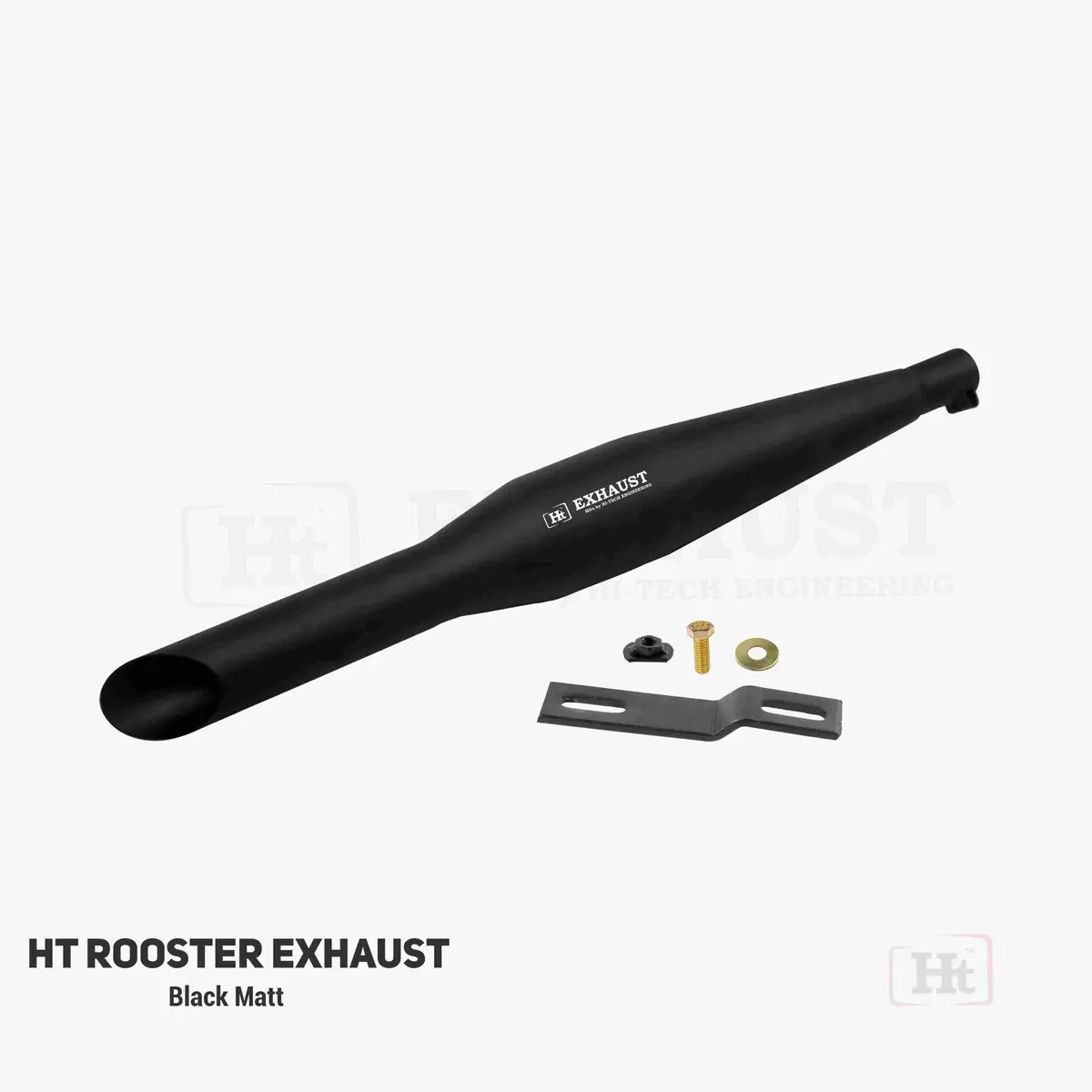 Ht Rooster Exhaust Black Matt 1