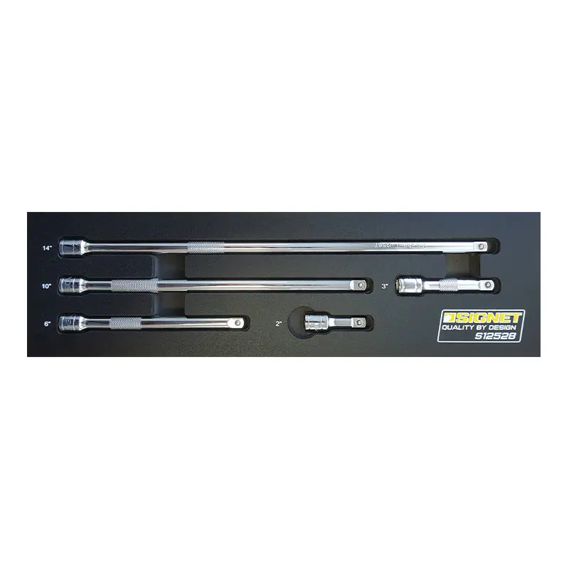 Signet 3/8" Drive Extension Bar Set In Eva Foam. 5 Piece Set S12528 1