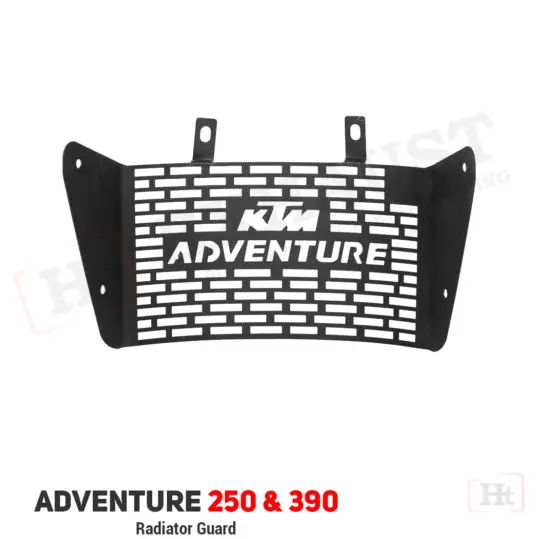 Radiator Guard Black For Ktm Adventure 250,390 Rd 729 / Ht Exhaust 1
