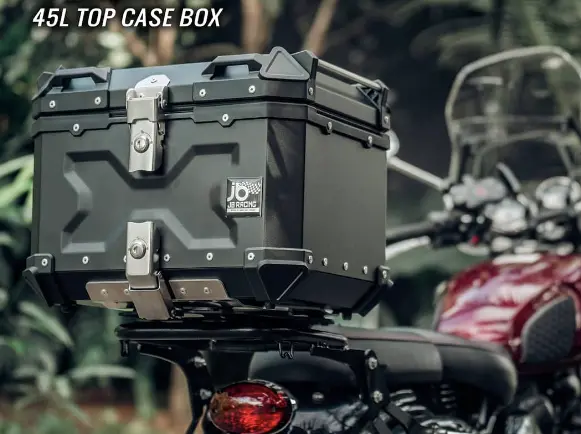 Top Box ( Case) 45Ltrs Black Premium  By Jb Racing - Universal 1