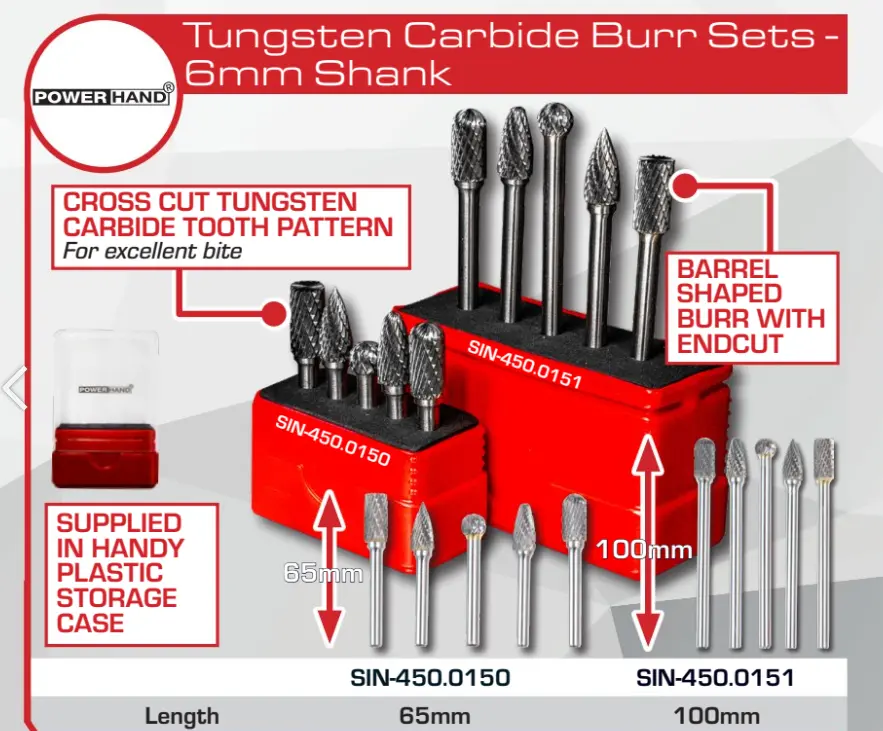Tungsten Carbide Burr Set -6Mm Shank Twin Bundle Deal 1