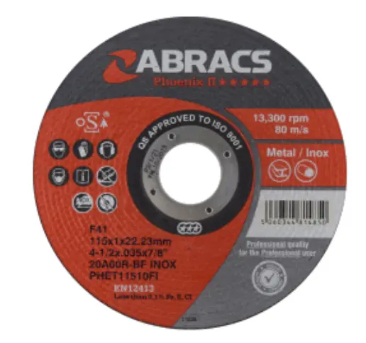 Abracs Phoenix Ii Flat Cutting Disc 75X1.6X10mm Qtyx10 Pg.432 Ph07510fi 1