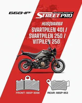Husqvarna Svartpilen 401/ 250  Vitapilen 250 Street Pro Semi Ceramic Brake Pad 1