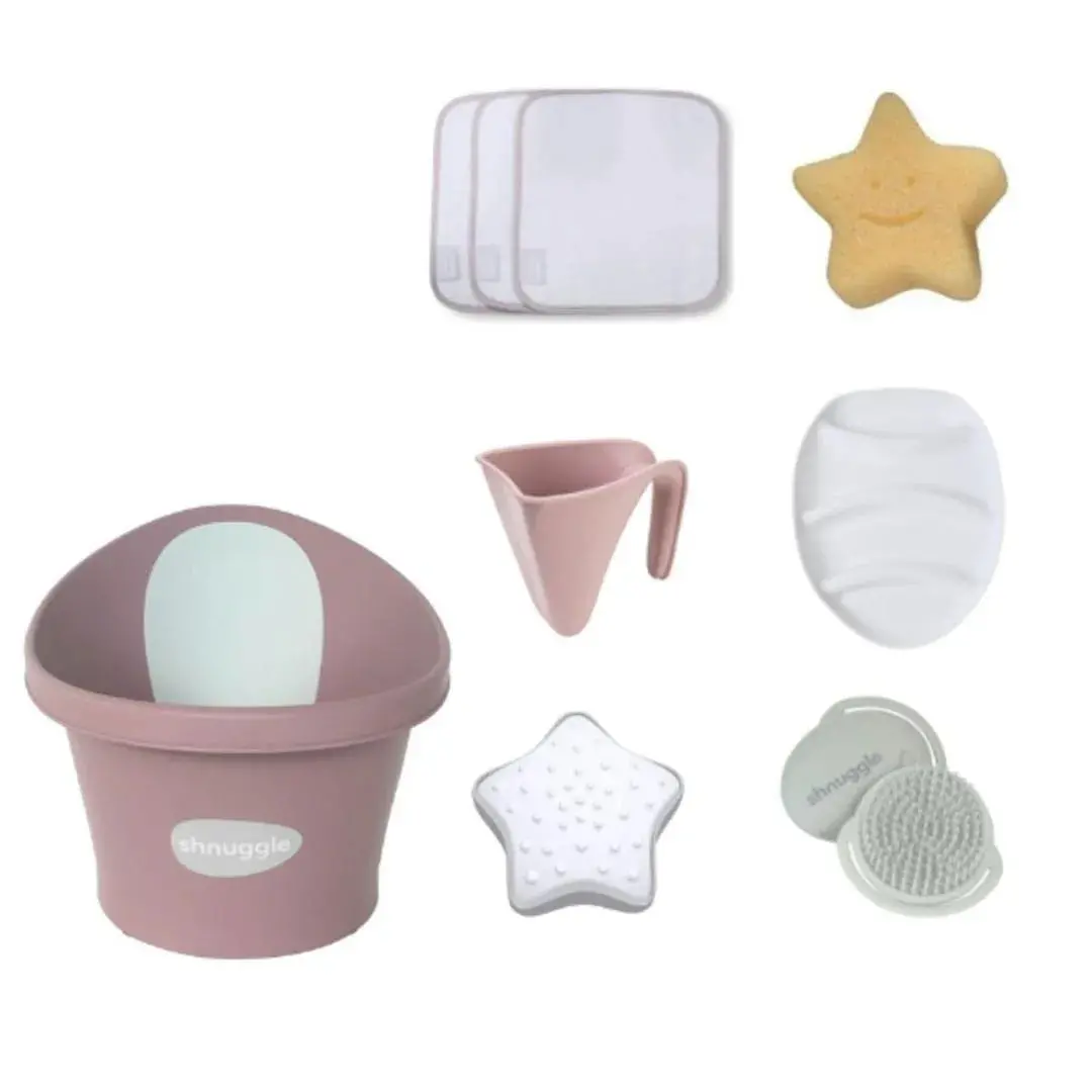 Shnuggle Baby Bath Essentials Bundle - Blossom 1