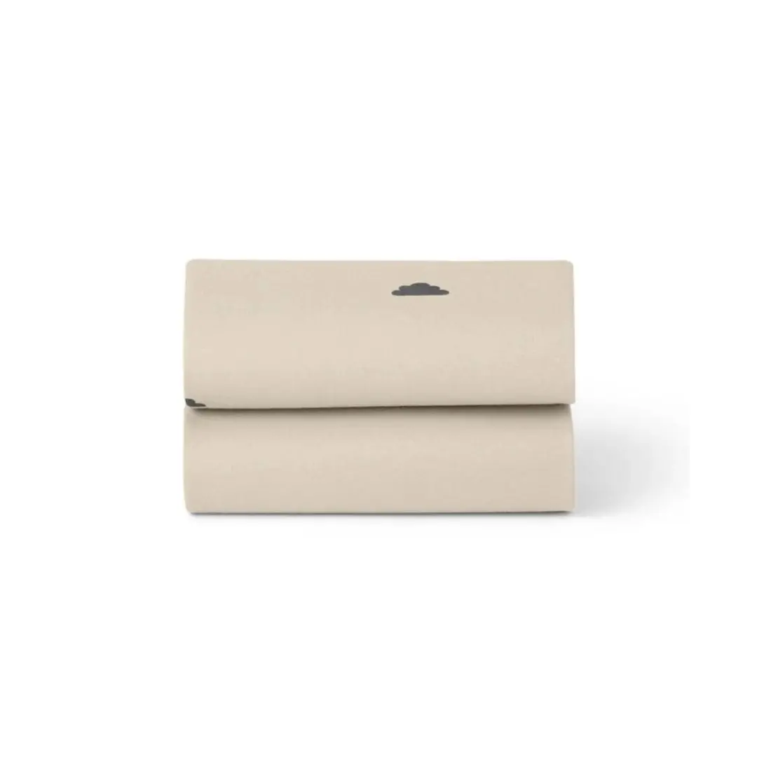 Snuz Crib 2 Pack Fitted Sheets - Sand / Cloud 1