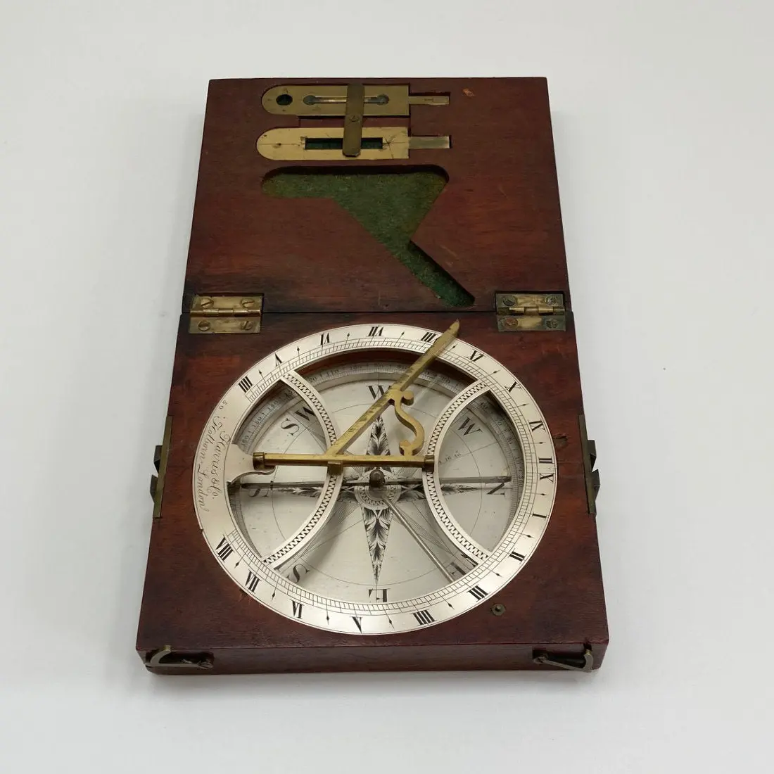Georgian Surveying Compass & Sundial By William Harris & Co London 1