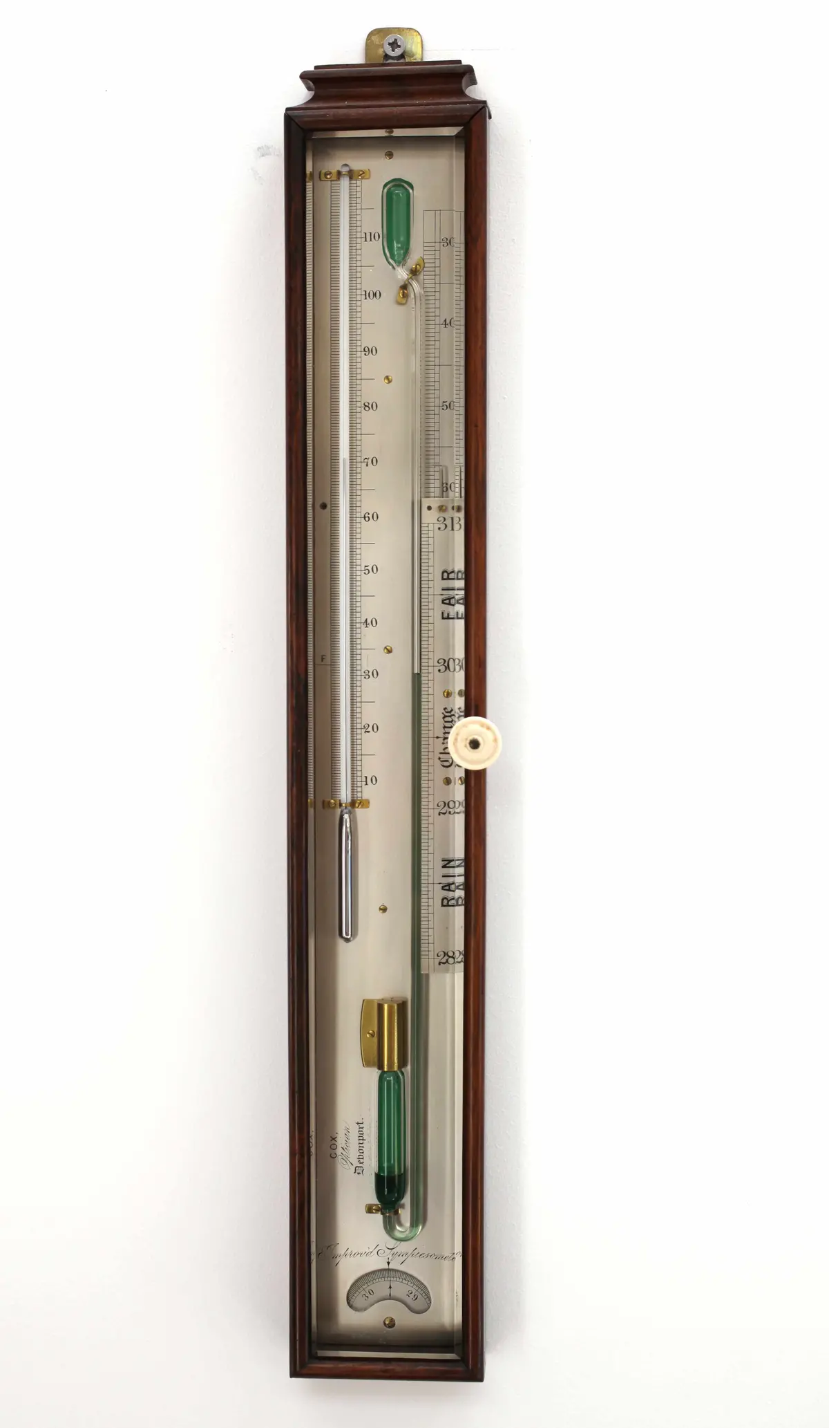 Early Victorian Sympiesometer By Cox Of Devonport 1