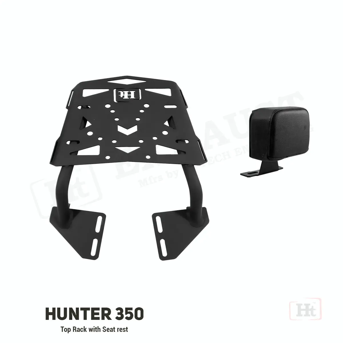 Top Rack With Removable Seat Rest For Hunter 350 – Black Matt – Sb 657 / Ht Exhaust 1