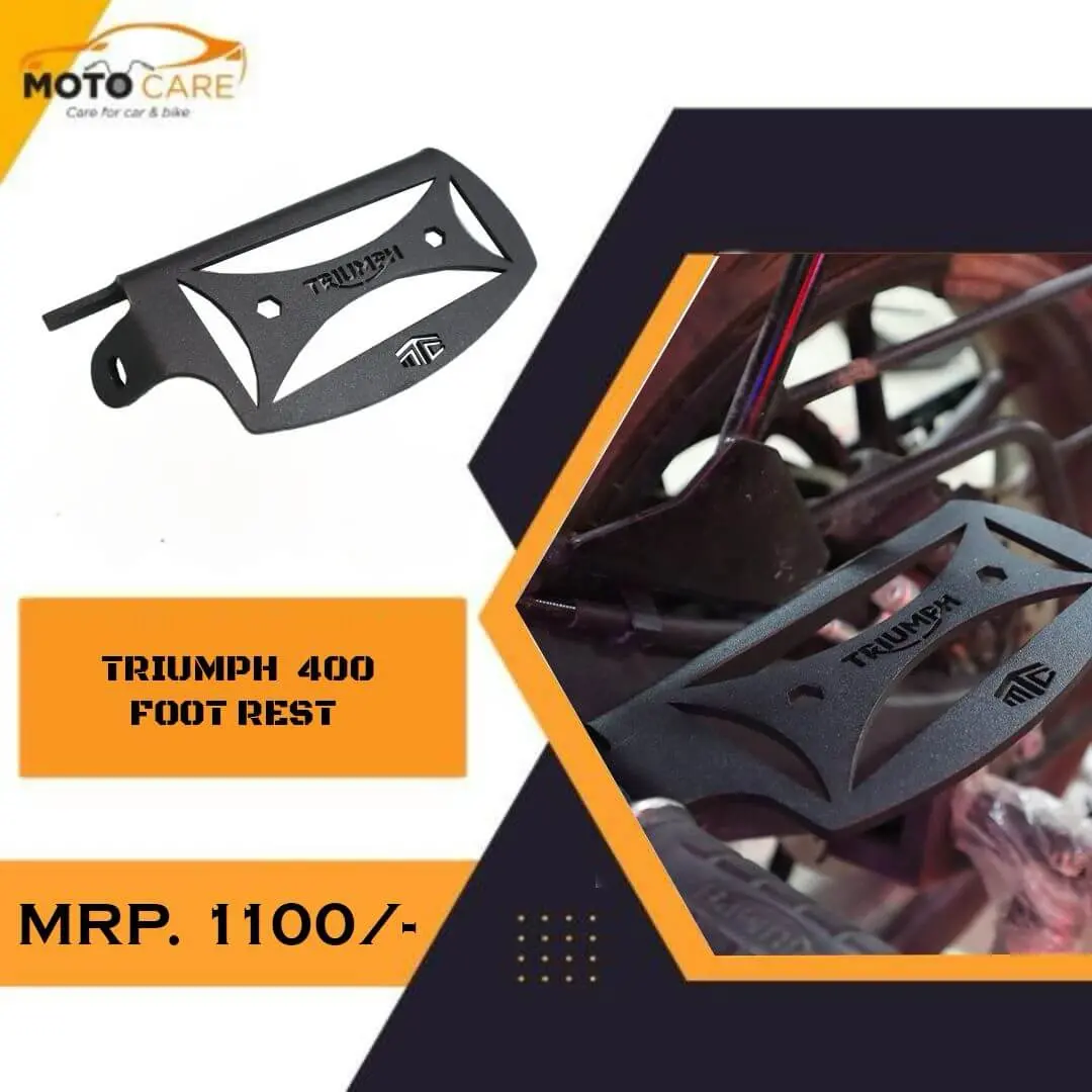 Moto Care Heavy Metal Foot Rest Compatible For Triumph Speed 400 1