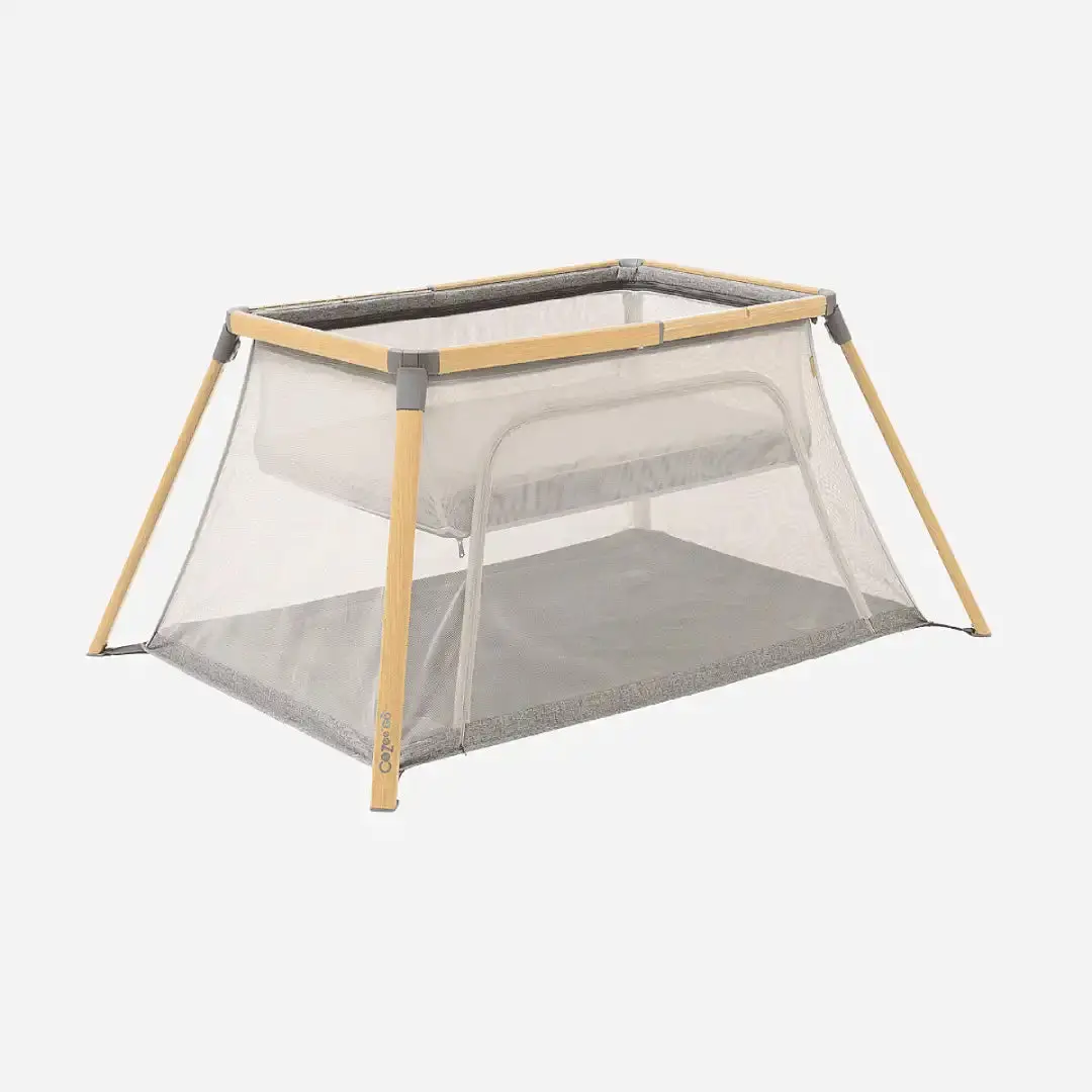 Tutti Bambini Cozee Go 3-In-1 Bassinet, Travel Cot & Playpen - Oak/Charcoal 1