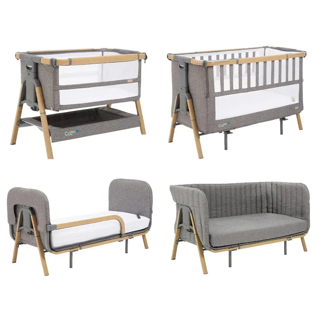 Tutti Bambini Cozee Xl Complete Birth To 4+ Years Package - Oak/Charcoal 1